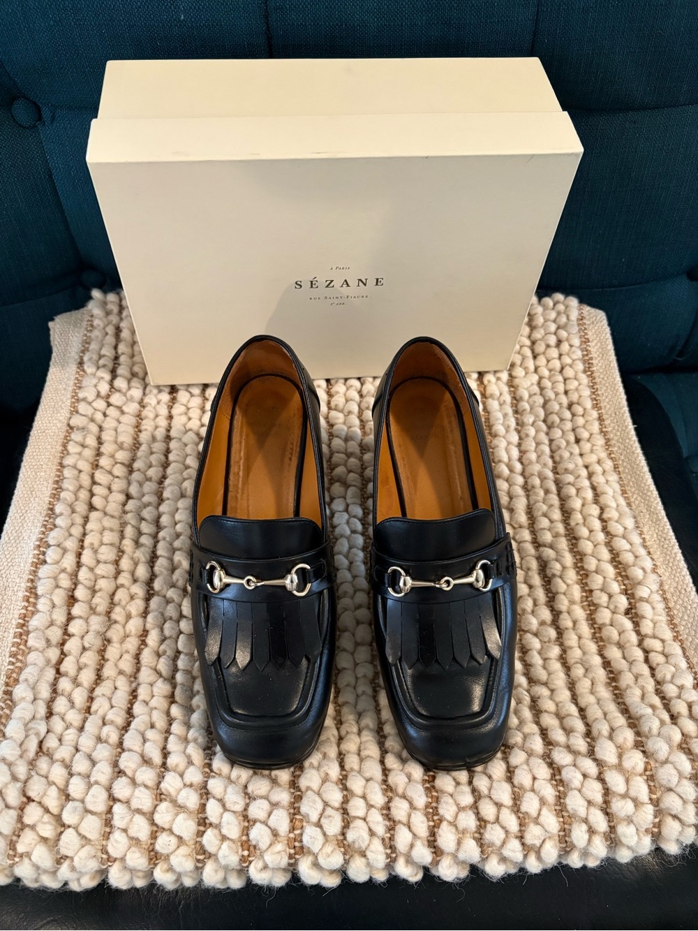 Sezane Julianne Loafers Glossy Black w/box